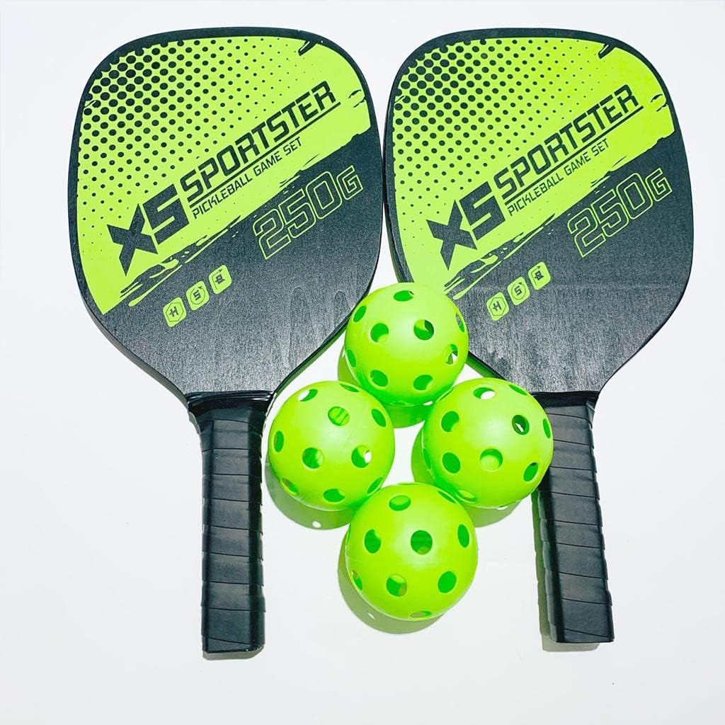 Professional Pickleball Paddles with 2 Rackets 4 Pickleballs Portable Pickleball Racquets with Portable Carry Bag Honeycomb Core Rackets for Adults Kids Indoor and Outdoor