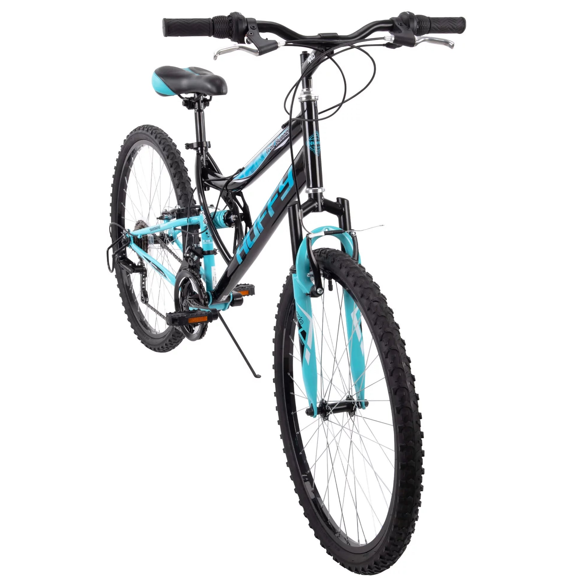 26" Trail Runner Women'S Full Suspension Mountain Bike, Ages 12+ Years, Black