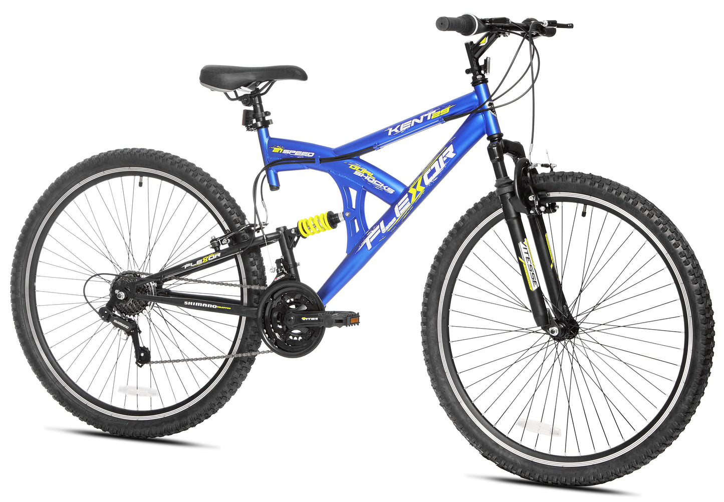 29 In. Flexor Men'S Dual Suspension Mountain Bike, Blue