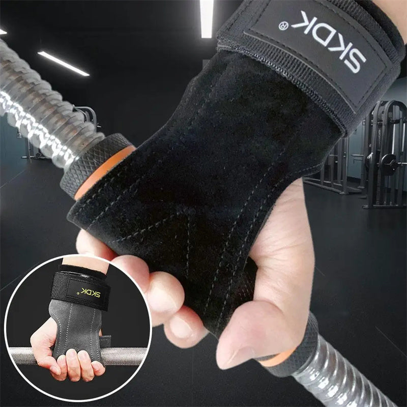 SKDK Fitness Gloves Protective Hand Gear Anti-Slip Wear-Resistant Wrist Protection Hard Pull Grip Strength Ehanced for Outdoors Gym Workout