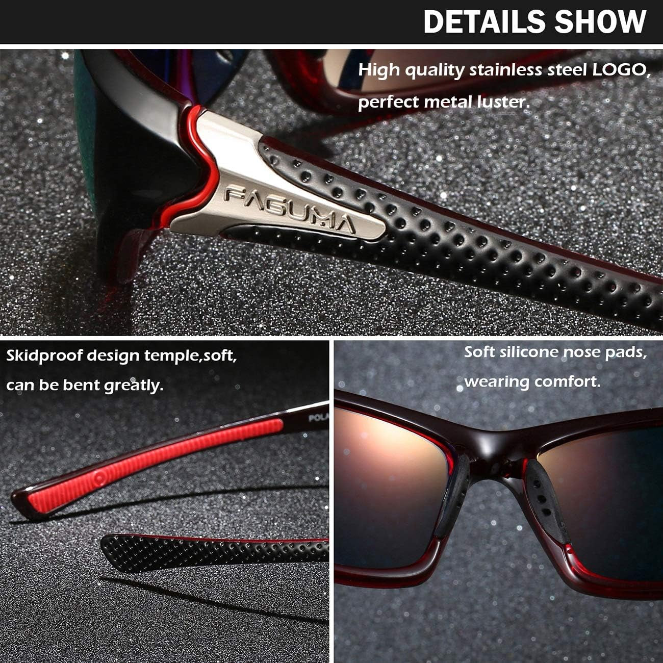 Sports Polarized Sunglasses for Men Cycling Driving Fishing 100% UV Protection