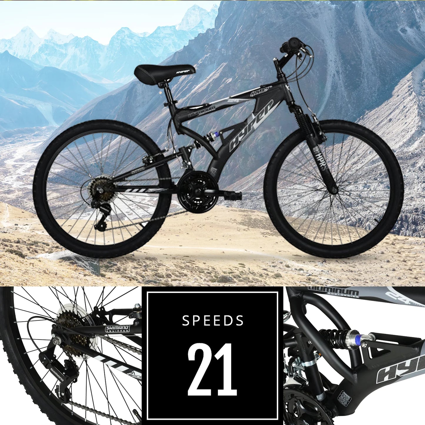 24" Boy'S Havoc Mountain Bike, Black, Recommended Ages Group 10 to 14 Years Old