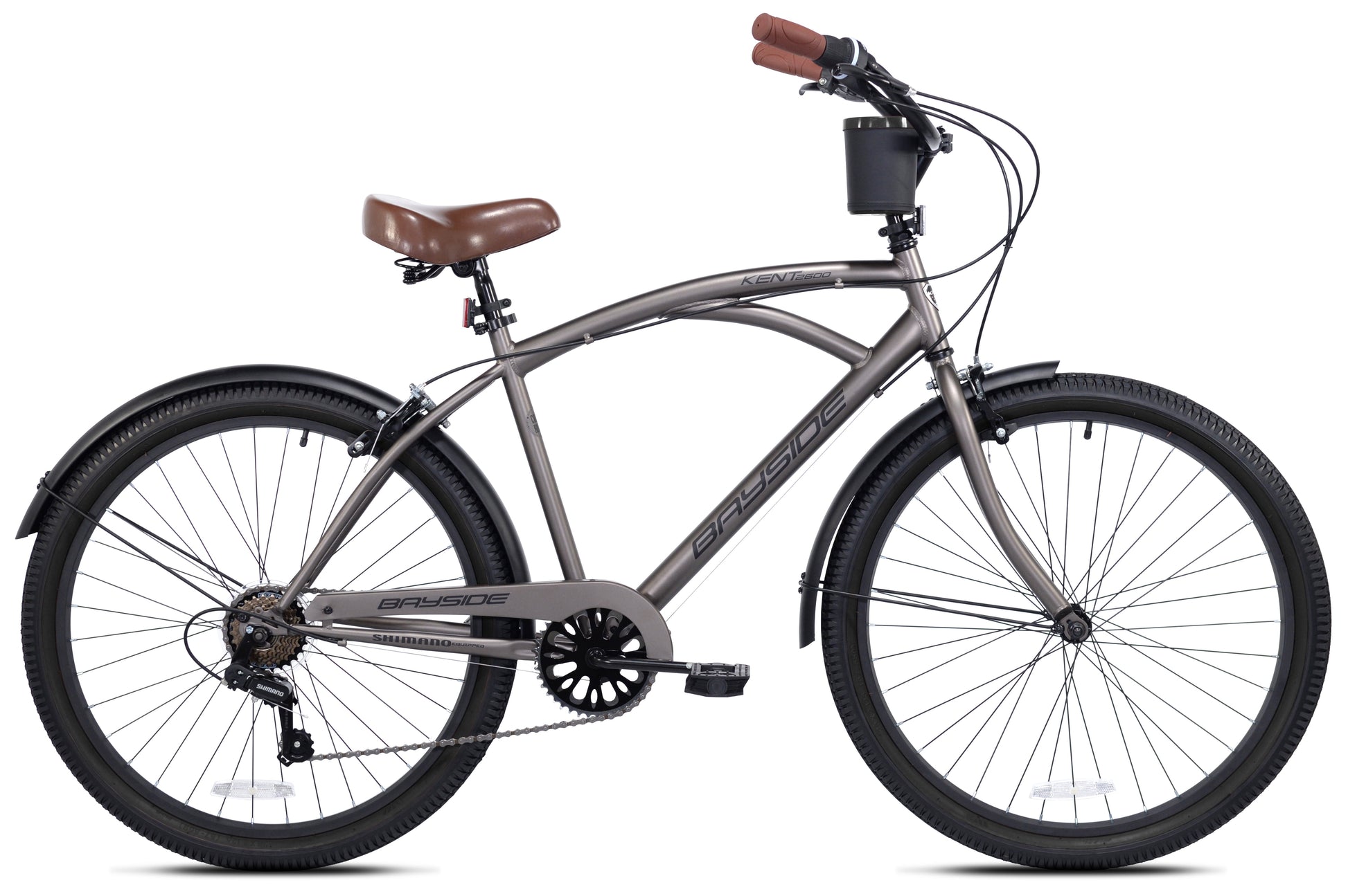 Kent 26 In. Bayside Men'S Cruiser Bike, Gray