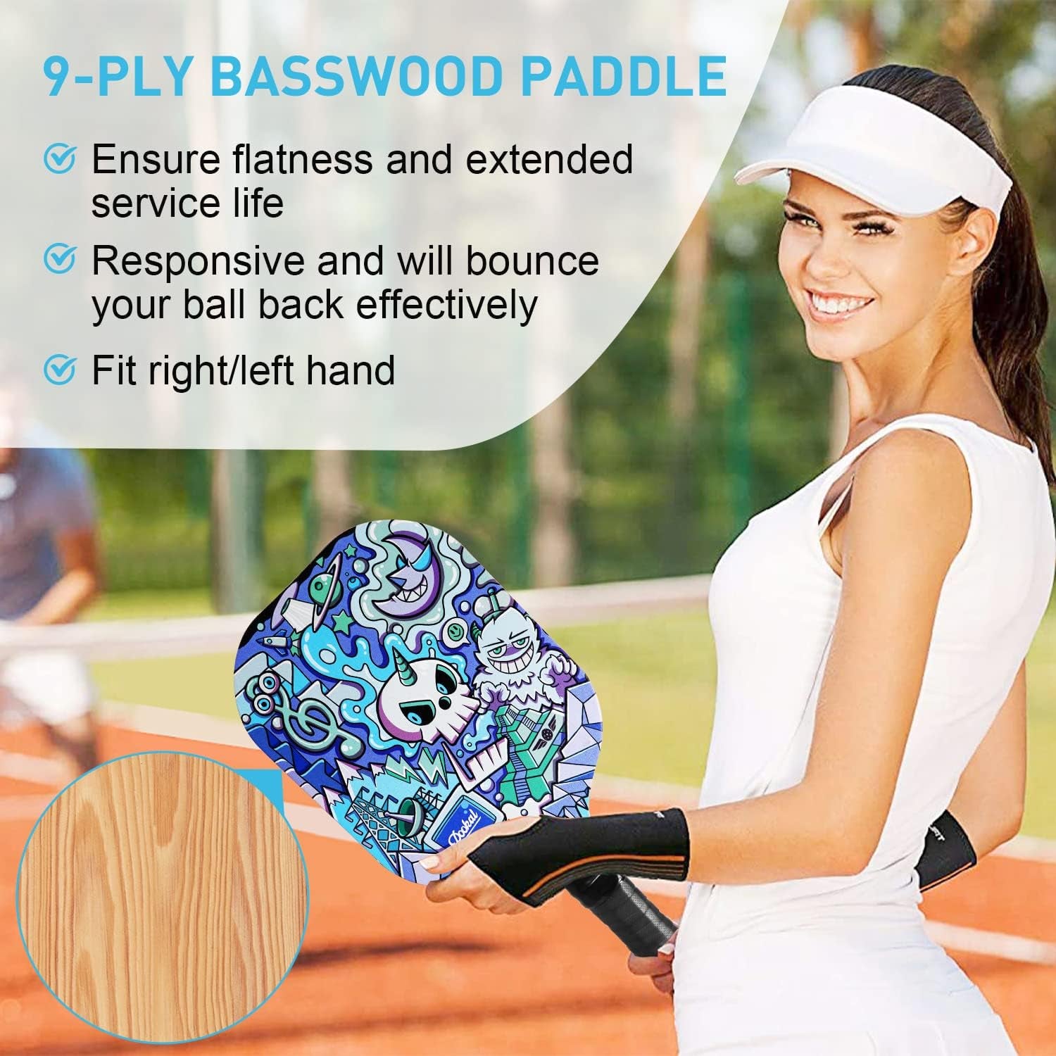 Pickleball Paddles Set of 2, Pickleball Set Pickleball Rackets Gifts for Beginners Men Women Adults